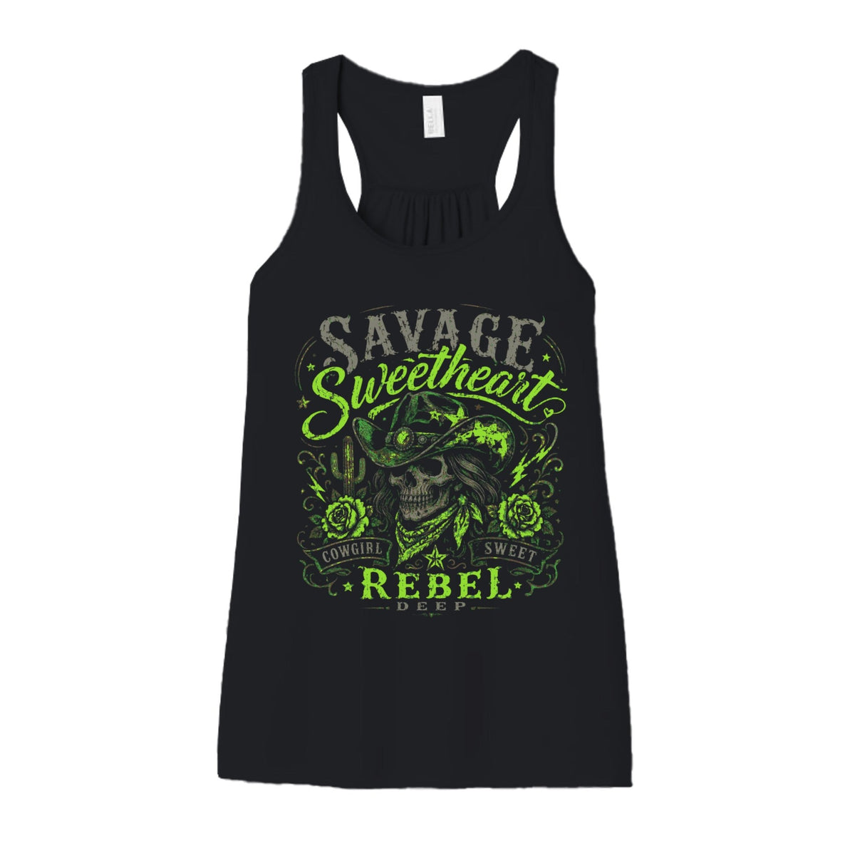 Green savage with skull - Savage Sweetheart Boutique