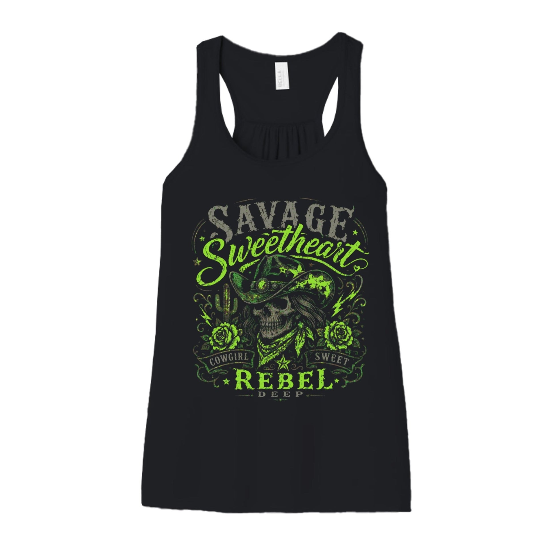 Green savage with skull - Savage Sweetheart Boutique