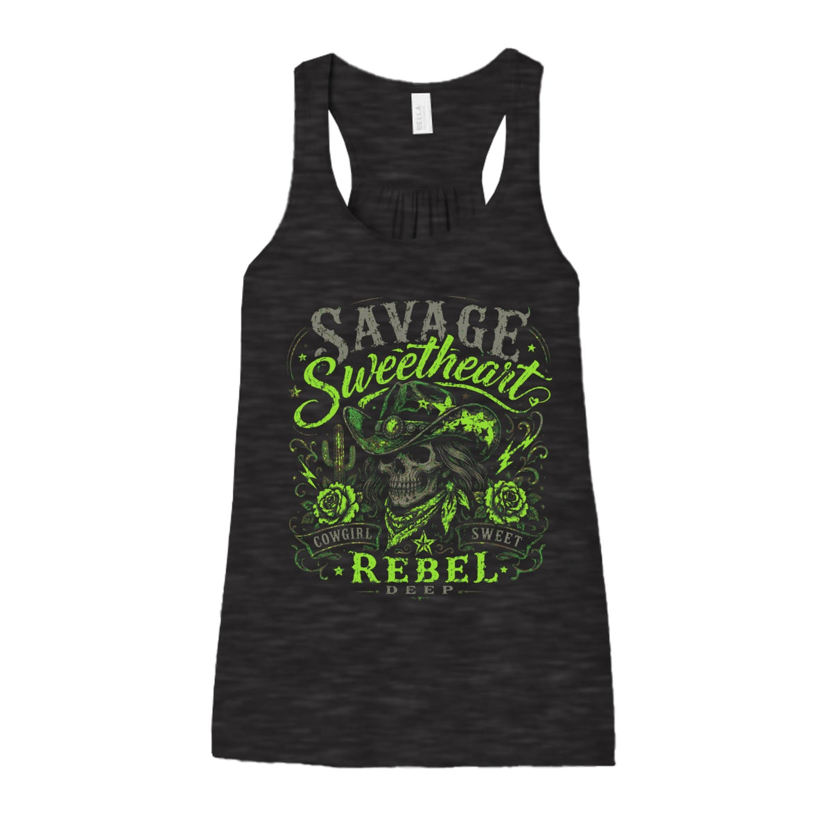 Green savage with skull - Savage Sweetheart Boutique