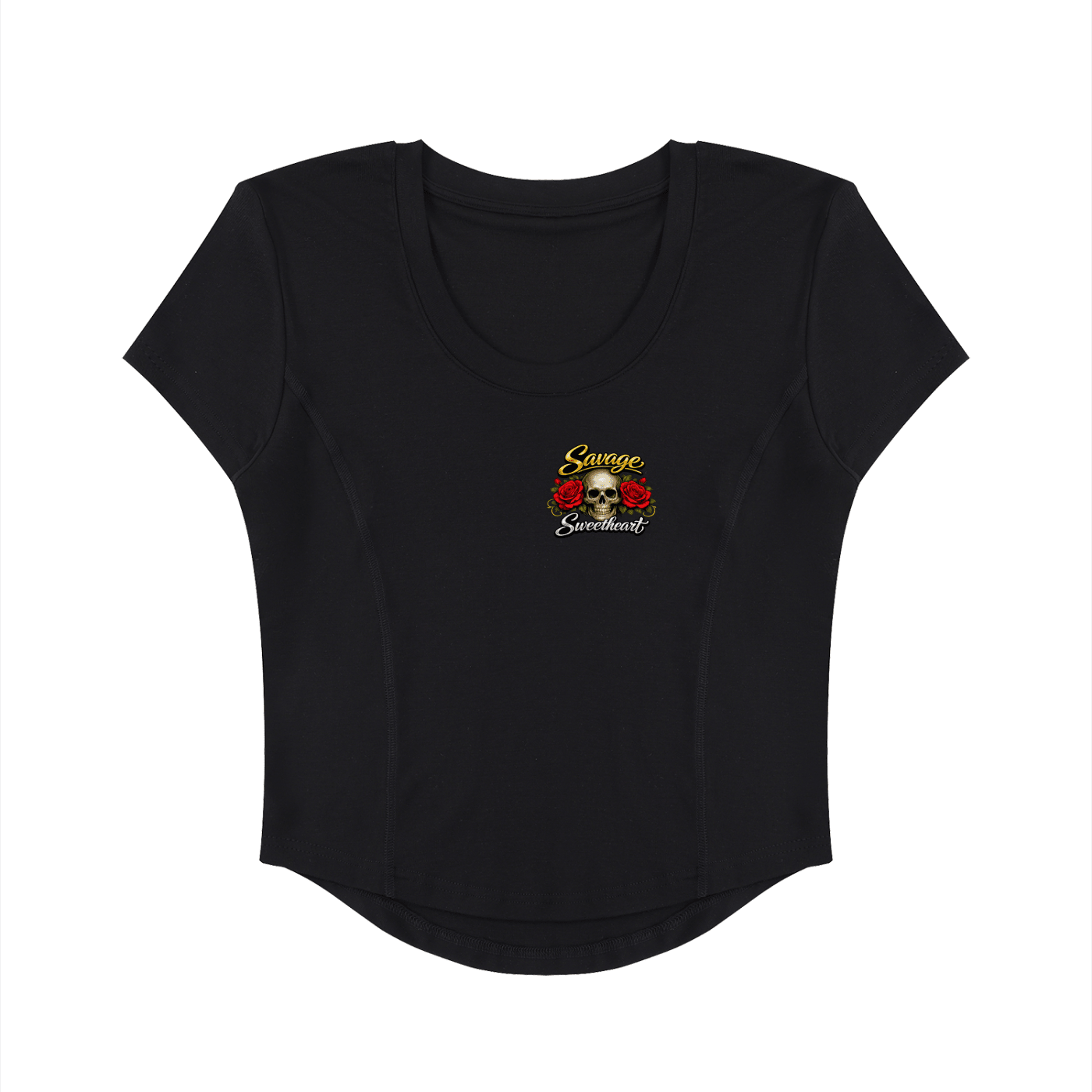 Women's Paneled Crop T-Shirt - Savage Sweetheart Boutique