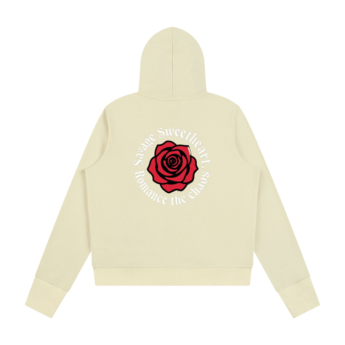 Women's Waffle Full Zip Hoodie - Savage Sweetheart Boutique
