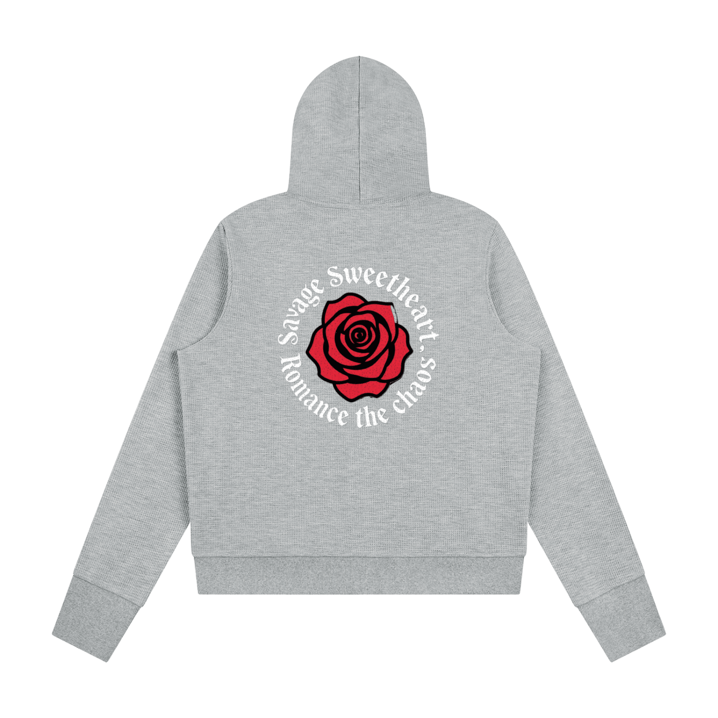 Women's Waffle Full Zip Hoodie - Savage Sweetheart Boutique